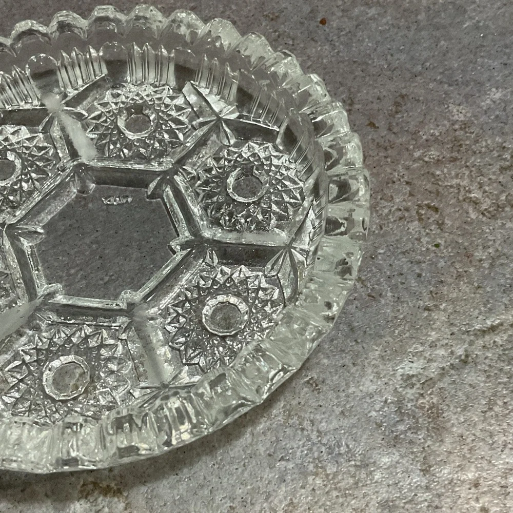 Elegant Clear Glass Decorative Plate